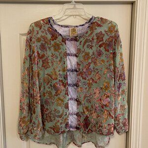 Top/Jacket Burnout Rayon and Velvet